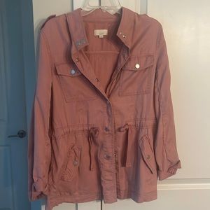 LOFT PINK UTILITY JACKET SIZE MEDIUM